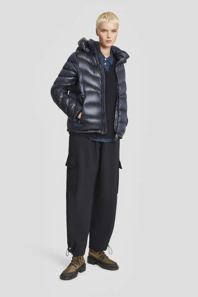 ciesse-outdoor-daunenjacke-blau-kurz-abnehmbare-kapuze image 1