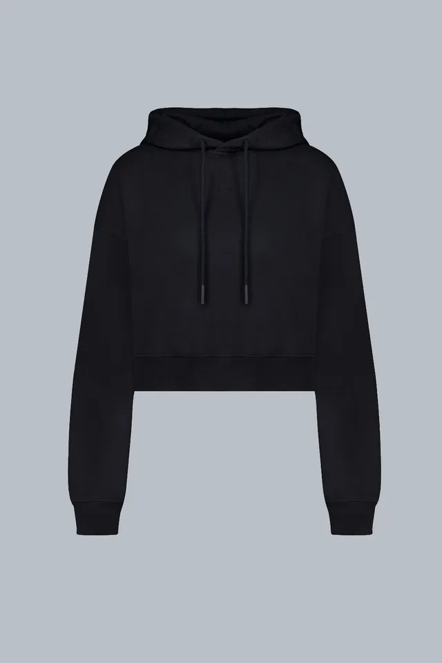 ciesse-outdoor-samar-hoodie-schwarz-crop-kapuze-baumwolle image 1