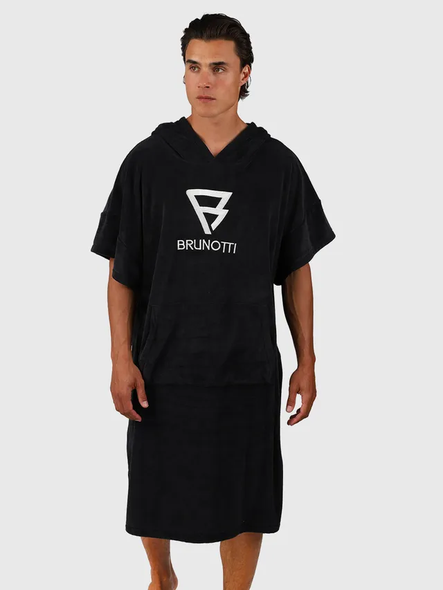 brunotti-poncho-solid-poncho-herren-badeponcho-schwarz image 1