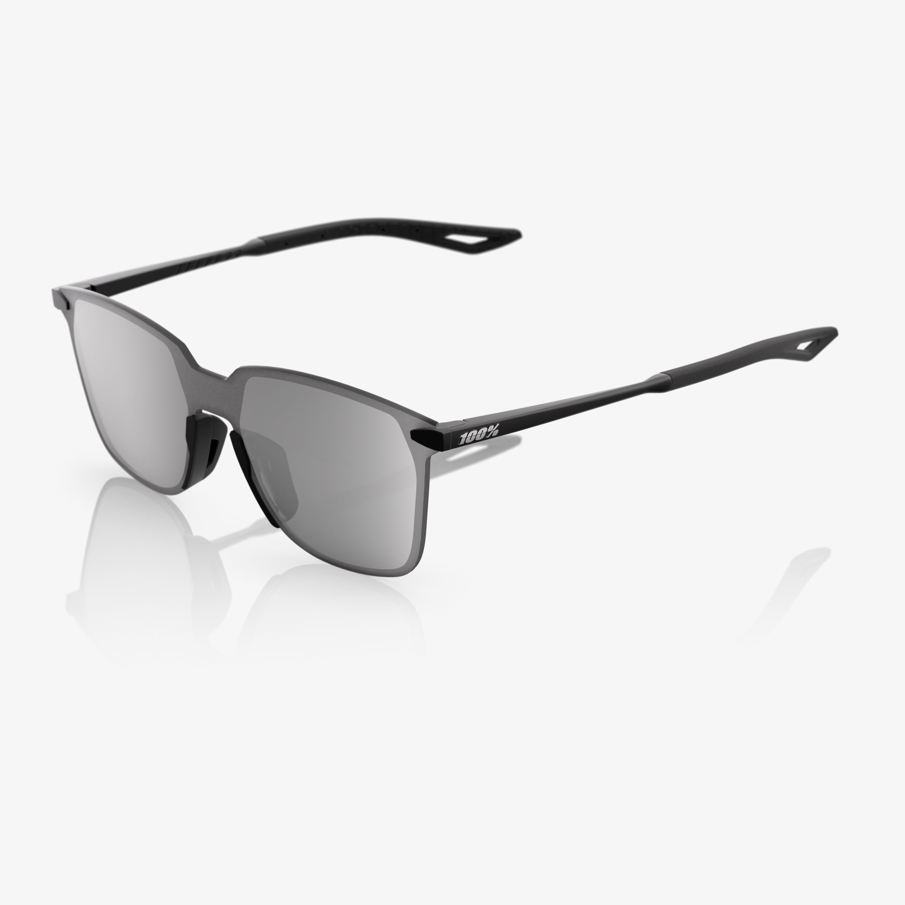 100-legere-square-sonnenbrille-matt-schwarz-silver image 1