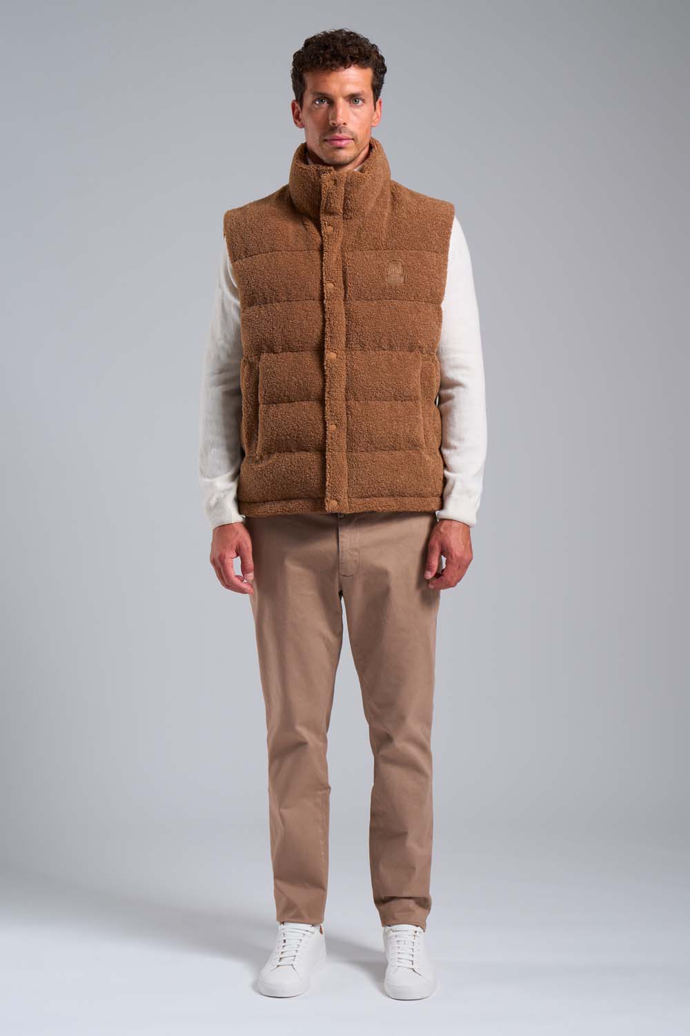 ciesse-thetis-hybrid-weste-braun-teddy-stehkragen image 2