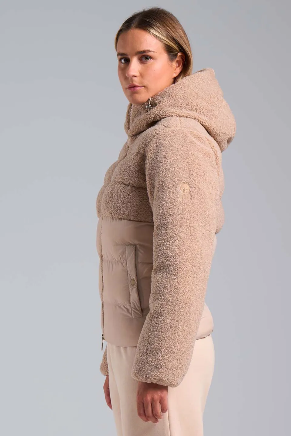 ciesse-outdoor-bonilla-hybridjacke-grau-teddy-mit-kapuze image 1