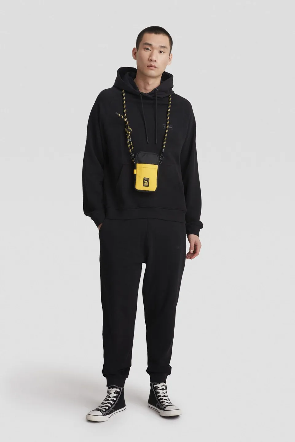ciesse-outdoor-felpe-hoodie-schwarz-baumwolle-kapuze image 1