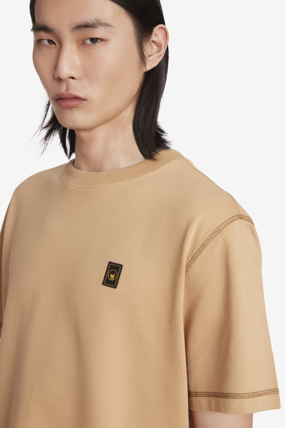 ciesse-outdoor-crincy-t-shirt-beige-oversize-baumwolle image 3