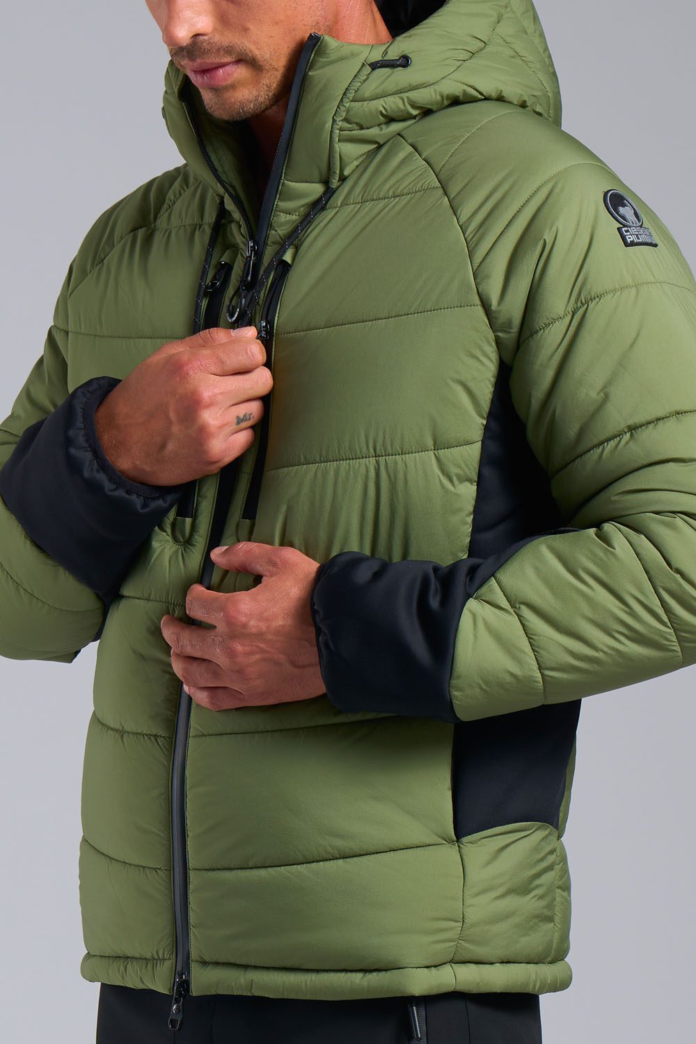 ciesse-piumini-raiser-daunenjacke-gr-n-mit-kapuze-primaloft image 6