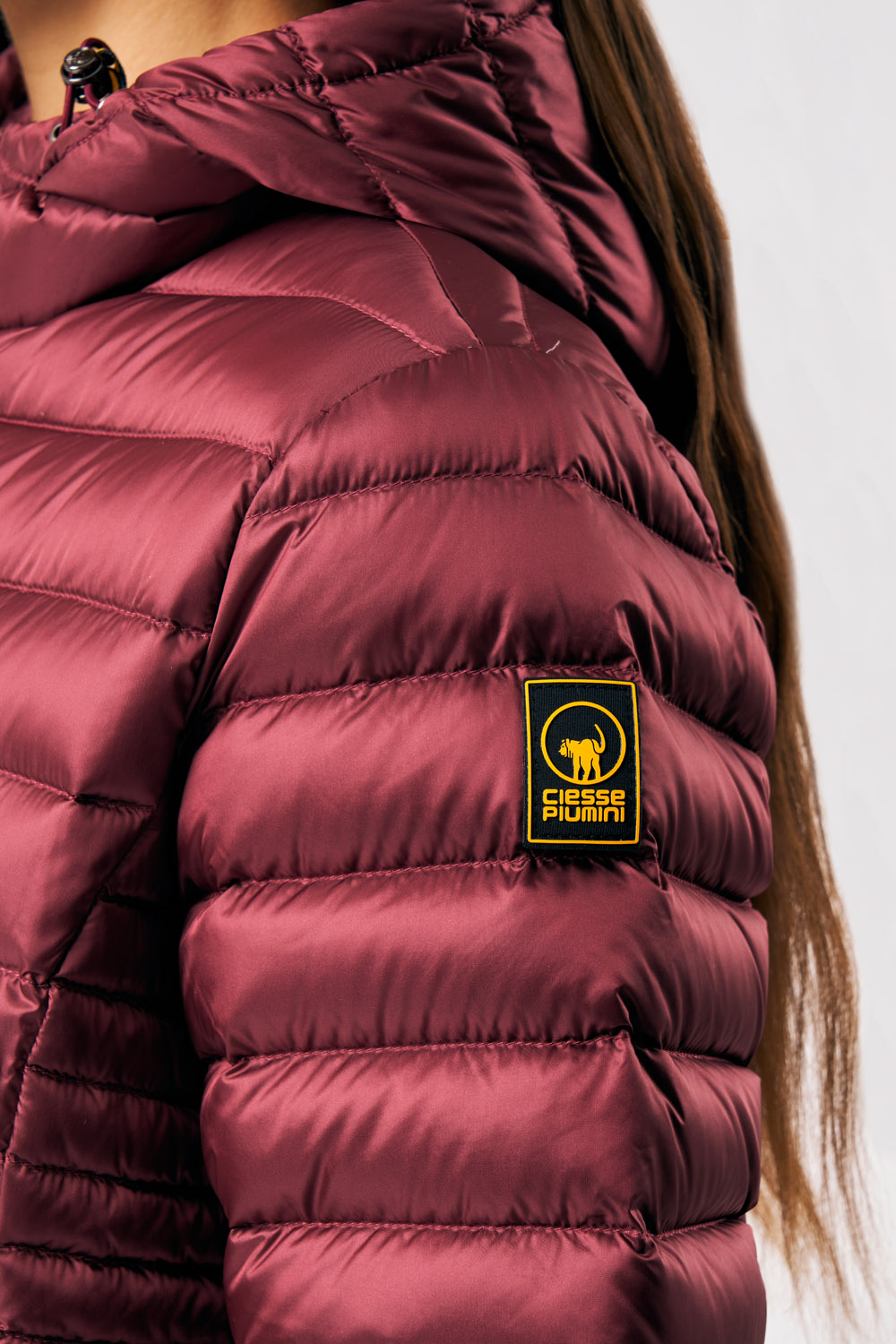 ciesse-aghata-2-0-daunenjacke-bordeaux-damen-mit-kapuze image 4