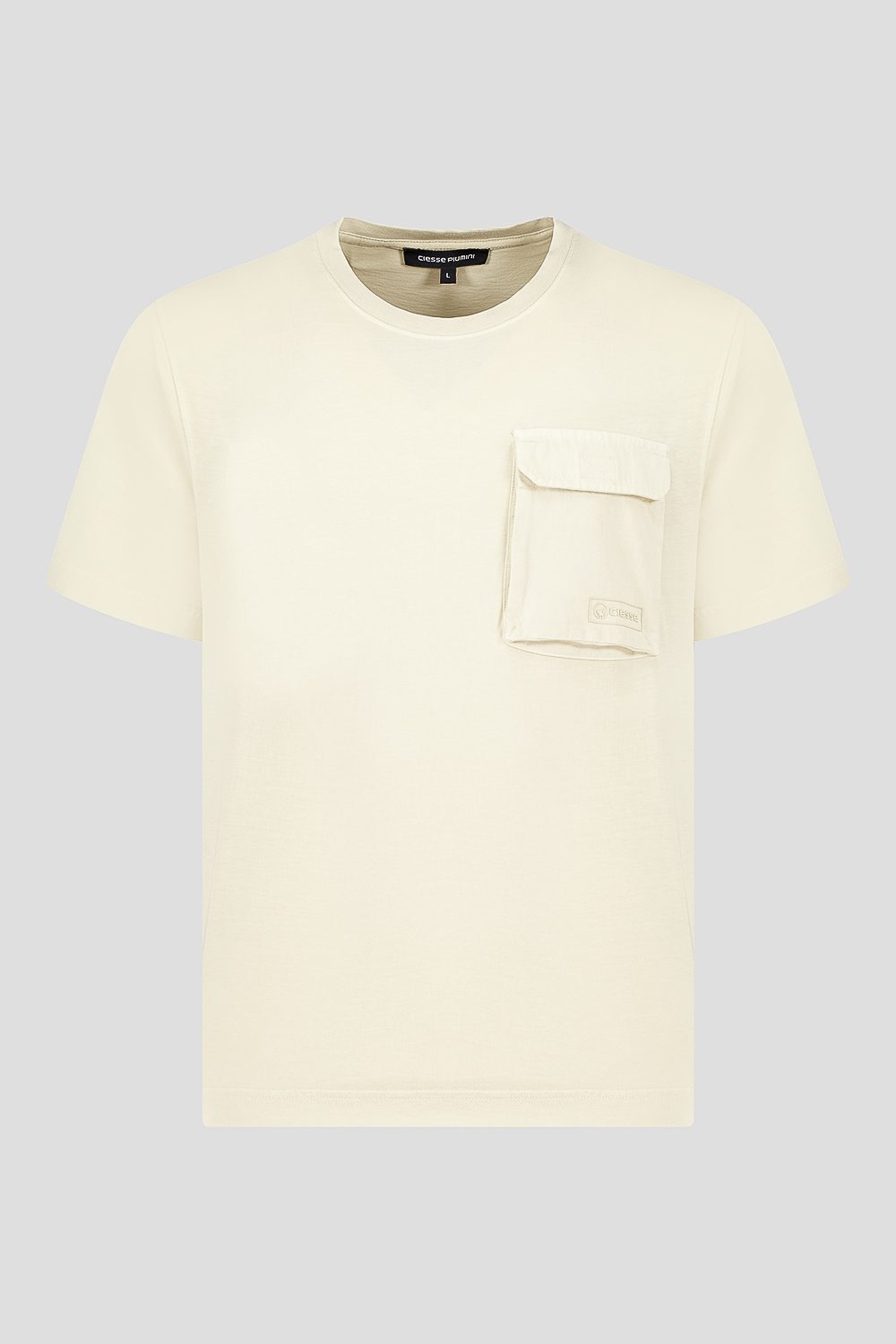 ciesse-outdoor-t-shirt-beige-baumwolle-brusttasche-herren image 3