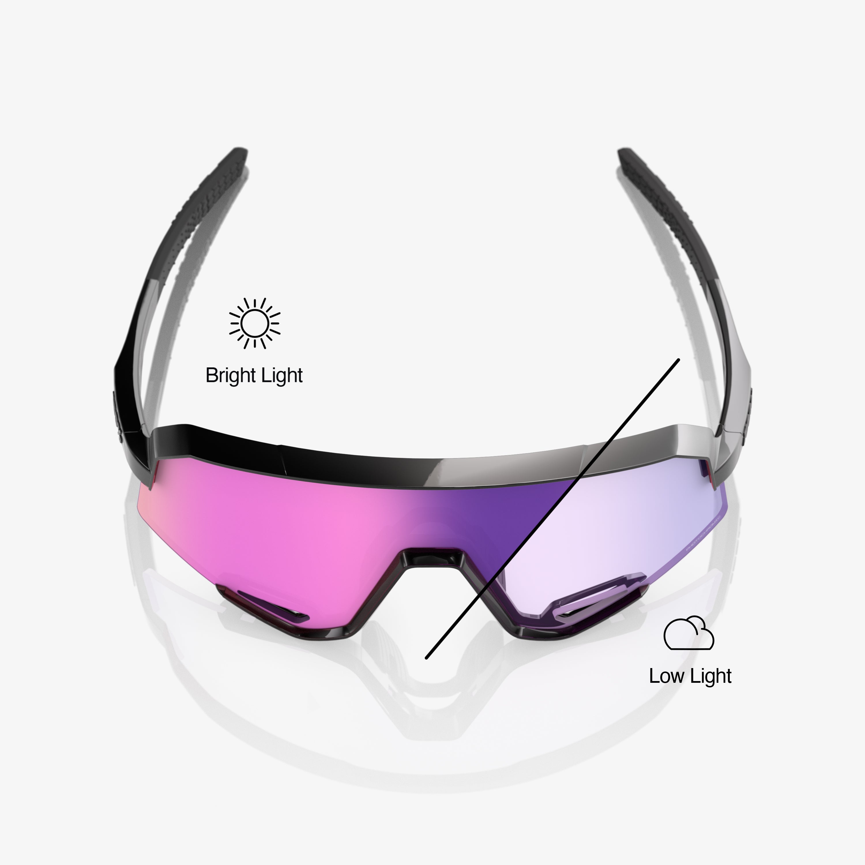 100-slendale-sonnenbrille-gloss-black-photochrom-purple image 4