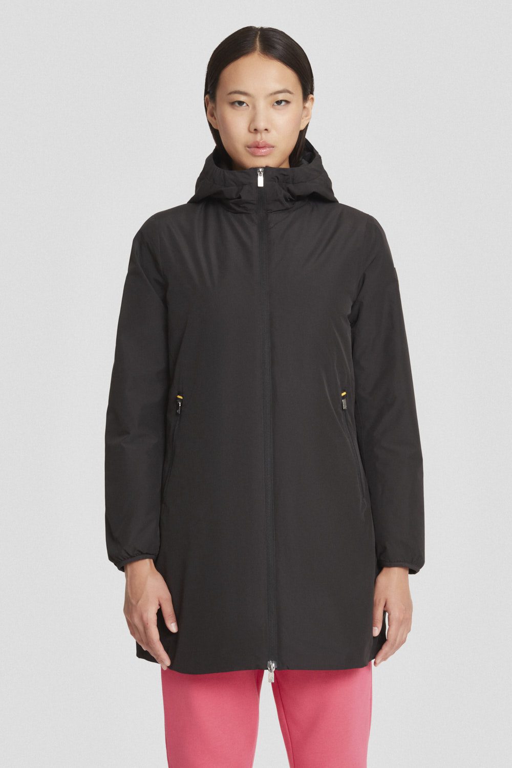 ciesse-outdoor-winterjacke-lang-schwarz-mit-kapuze-dwr image 2