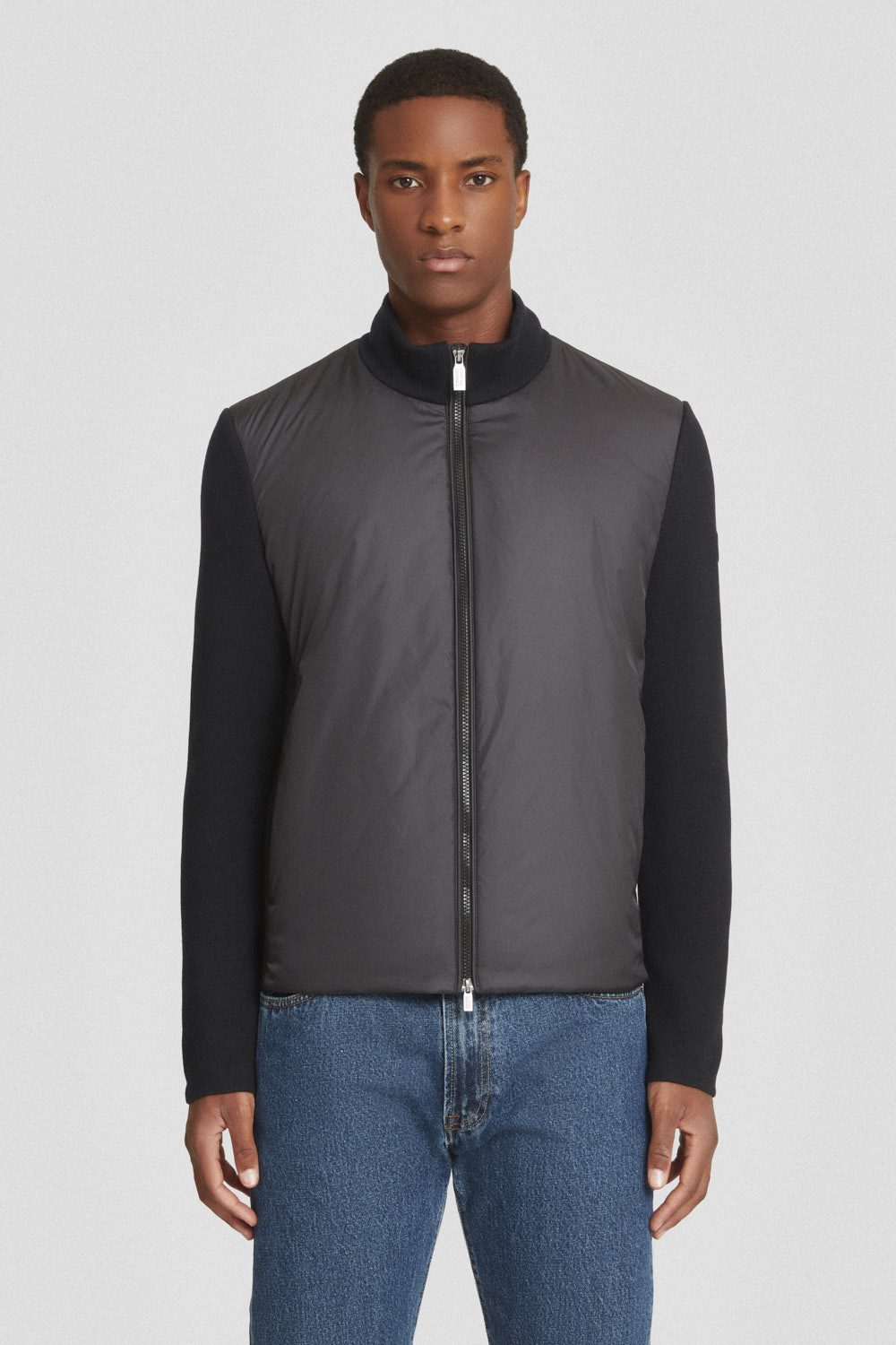 ciesse-outdoor-bergangsjacke-schwarz-leicht-strick-rmel image 2