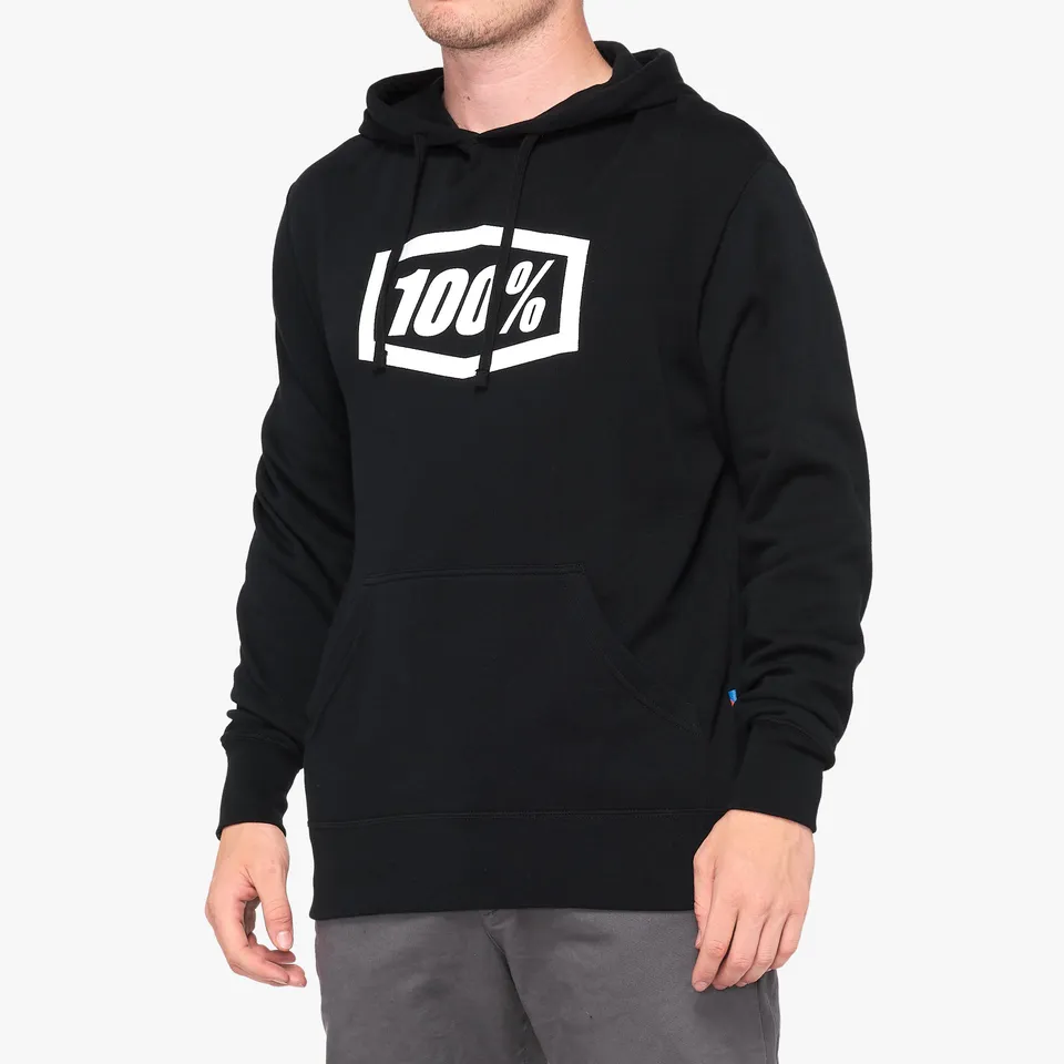 100-icon-pullover-hoodie-fleece-schwarz-baumwolle image 1