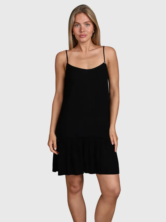 brunotti-nami-damen-kleid-schwarz-leicht-sommerkleid image 1