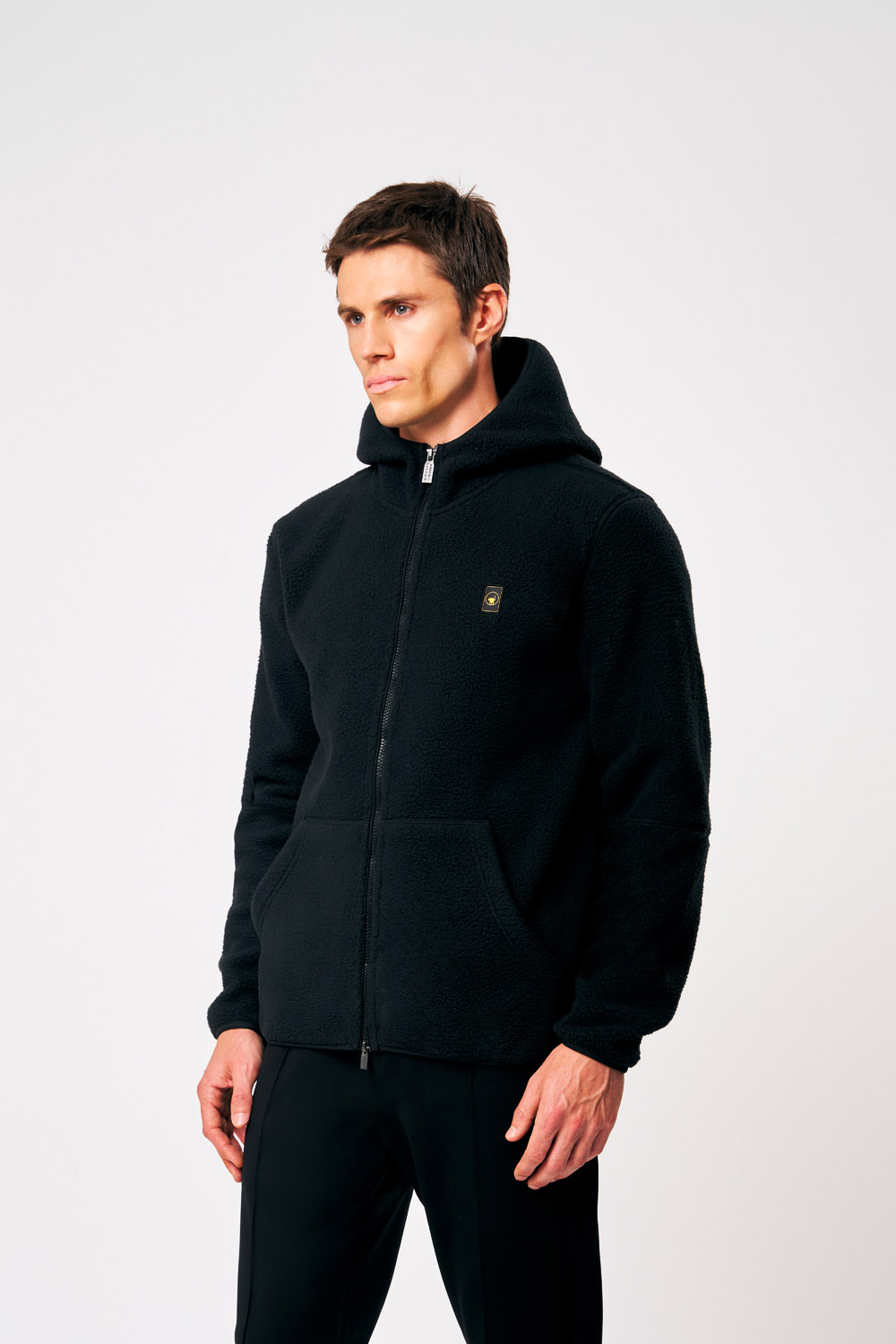 ciesse-outdoor-rodrigo-teddyjacke-herren-schwarz-kapuze image 1