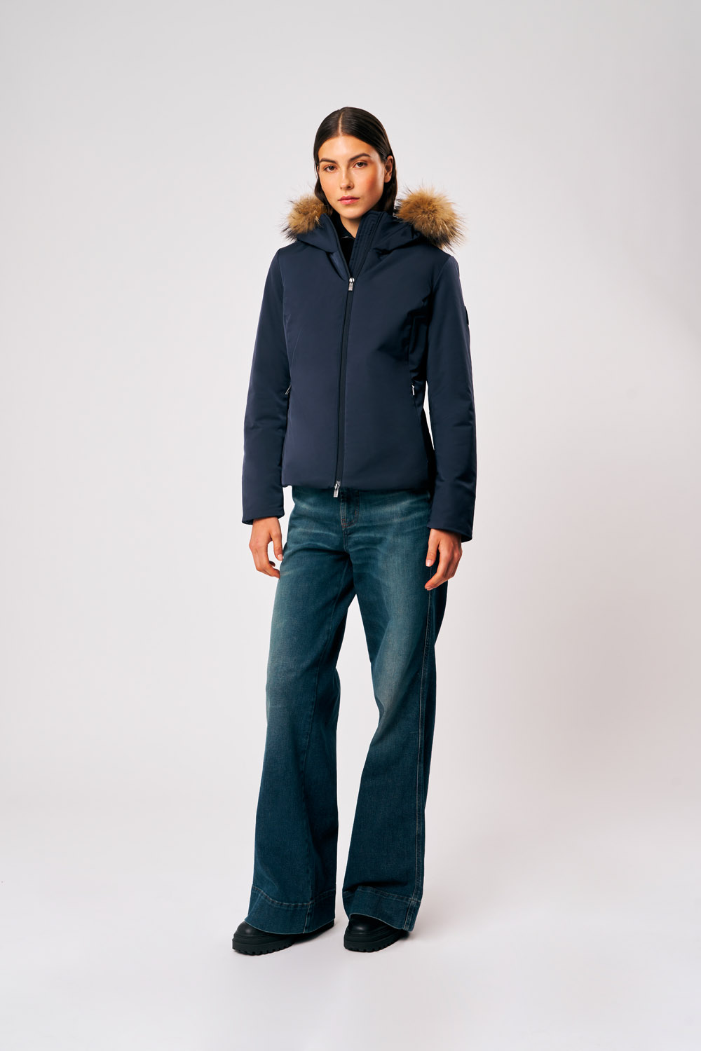 ciesse-outdoor-biliana-winterjacke-blau-abnehmbare-fellkapuze image 1