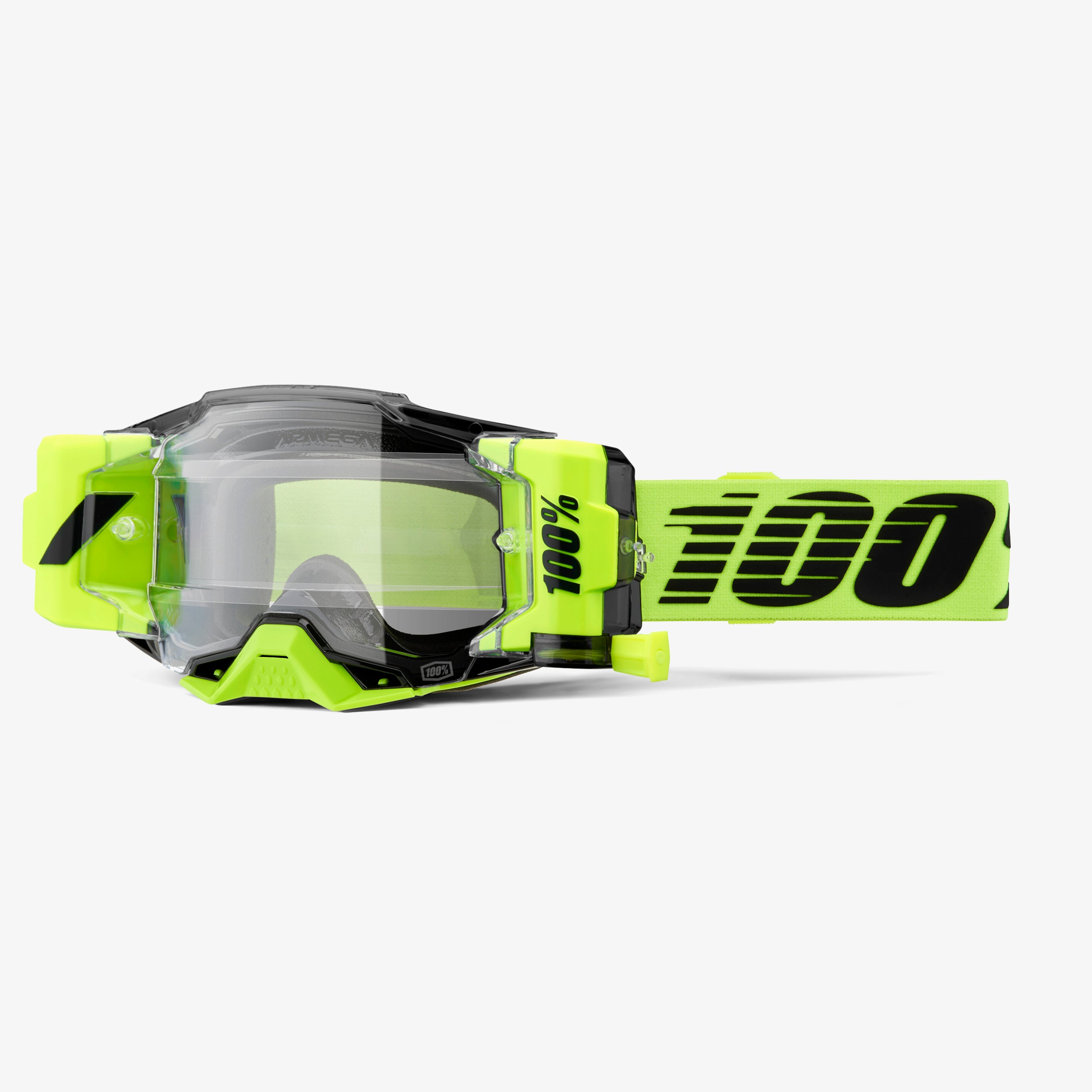 100-armega-forecast-goggle-neon-yellow-clear-lens image 1