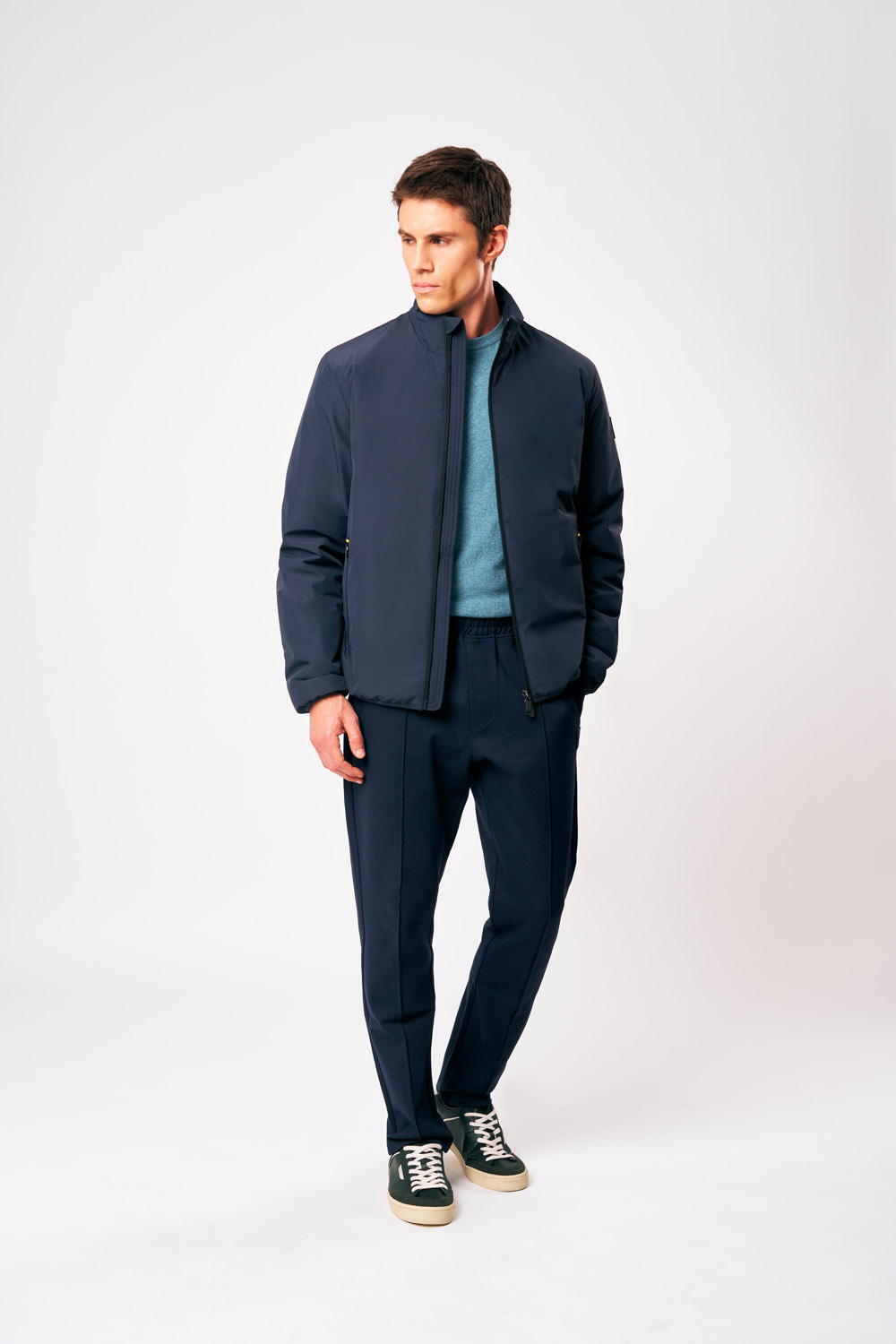 ciesse-titano-bikerjacke-herren-winterjacke-blau-gepolstert image 1