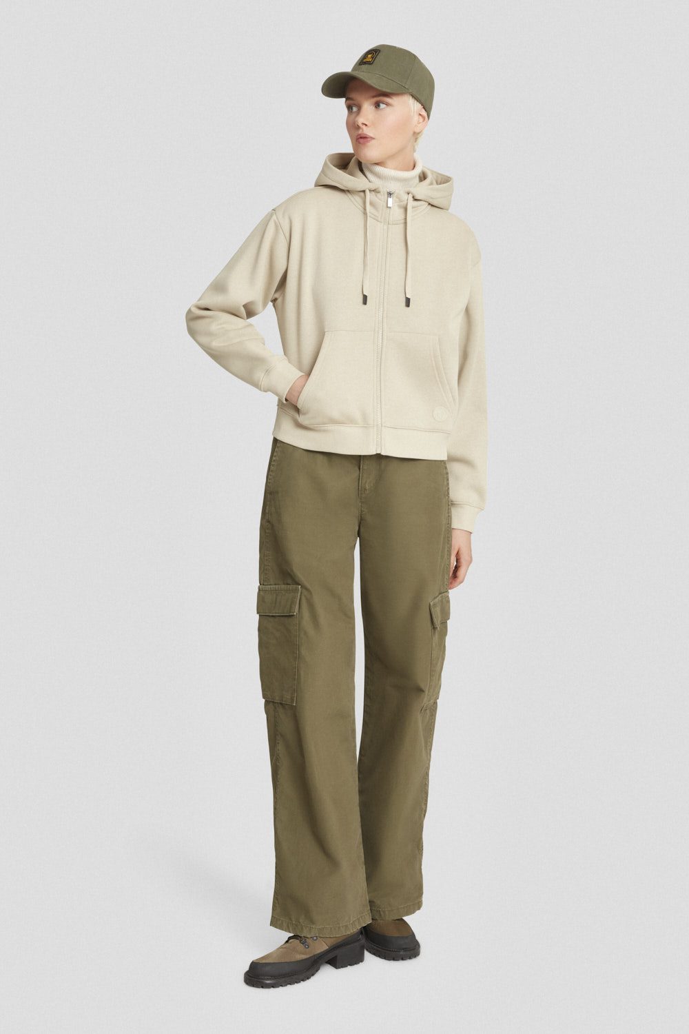 ciesse-outdoor-kapuzenjacke-beige-hoodie-baumwollmix image 2