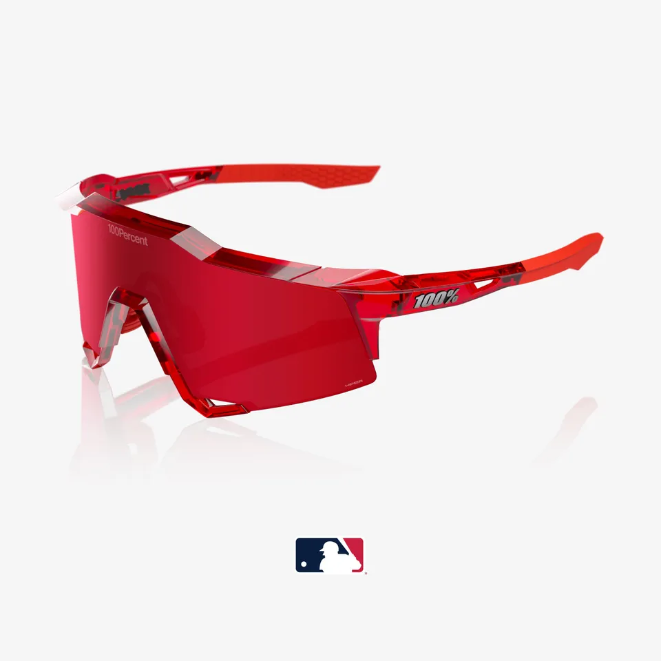 100percent-speedcraft-mlb-sonnenbrille-translucent-red-hiper image 1