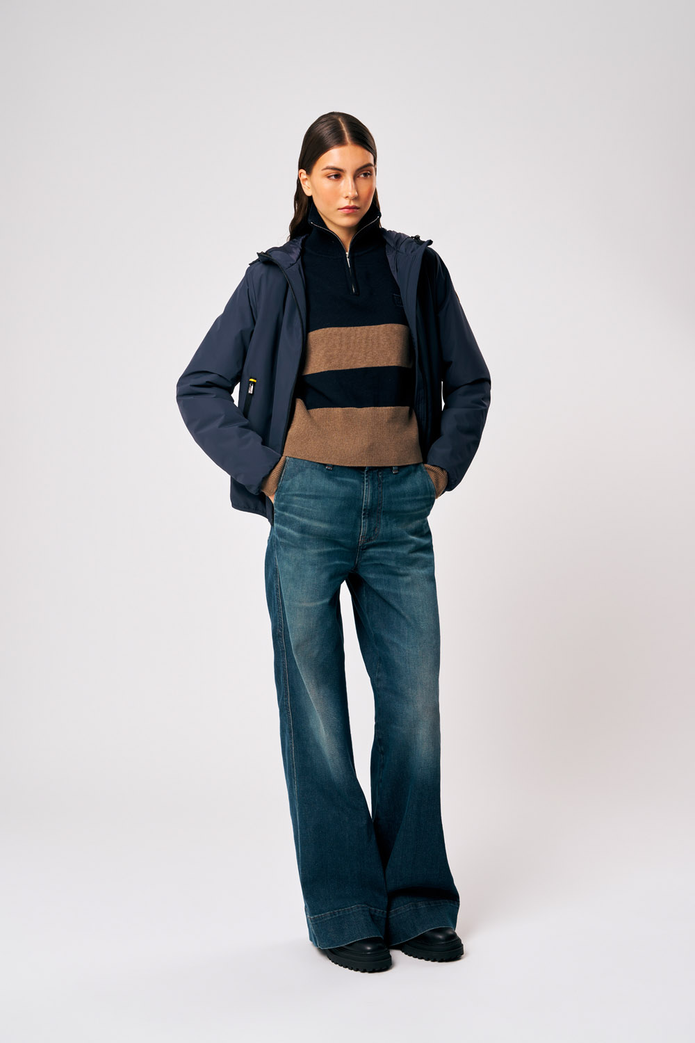 ciesse-outdoor-sofy-winterjacke-damen-blau-mit-kapuze-wasserabweisend image 2