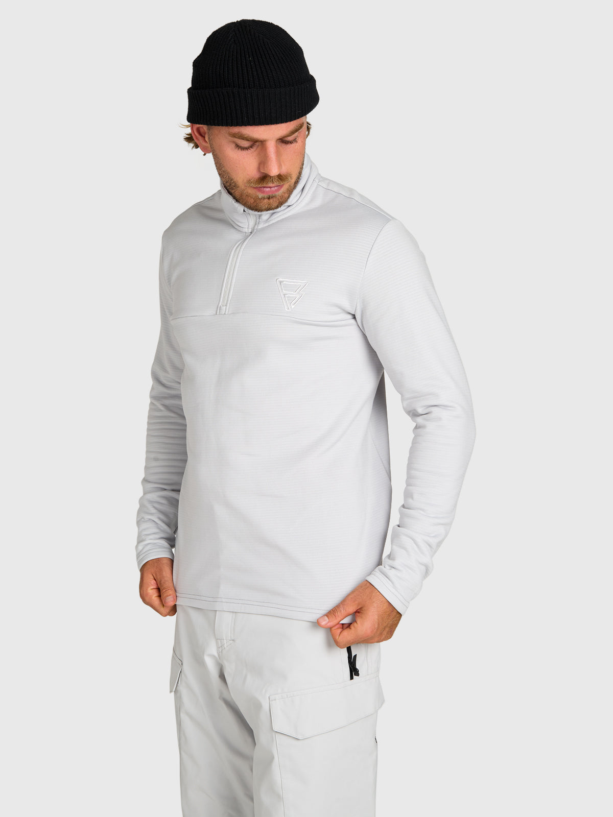 brunotti-daronst-fleecejacke-herren-soft-grey-halbzip image 4