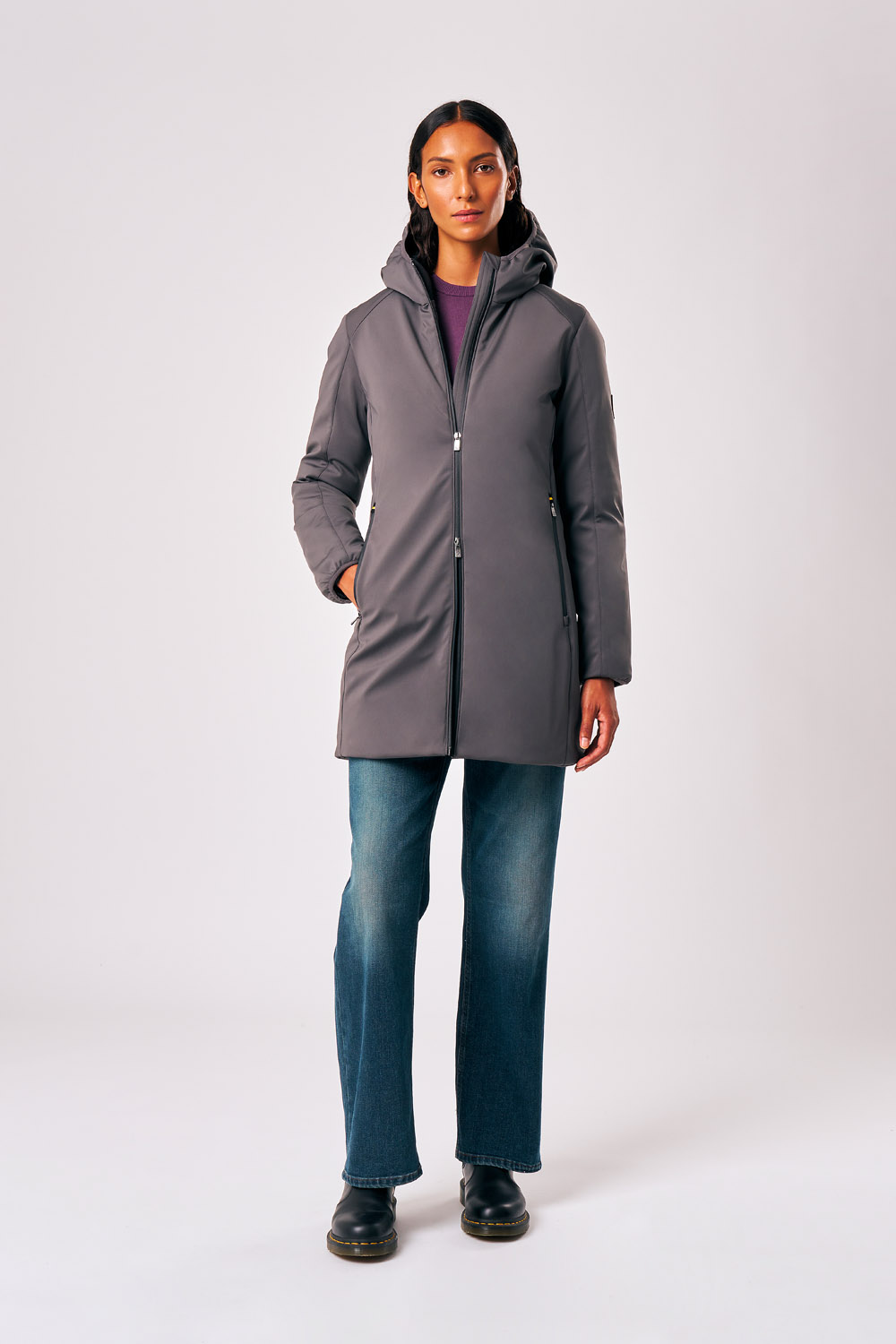 ciesse-outdoor-ysabel-3-0-softshelljacke-damen-grau-lang image 2