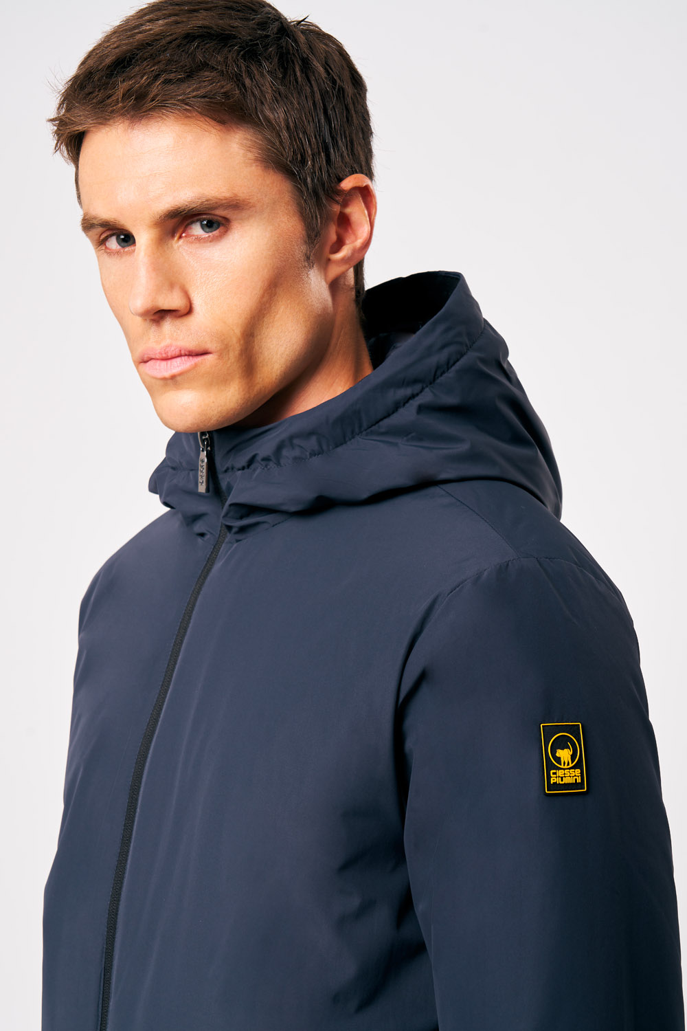 ciesse-peter-winterjacke-blau-mit-kapuze-wattiert-dwr image 4