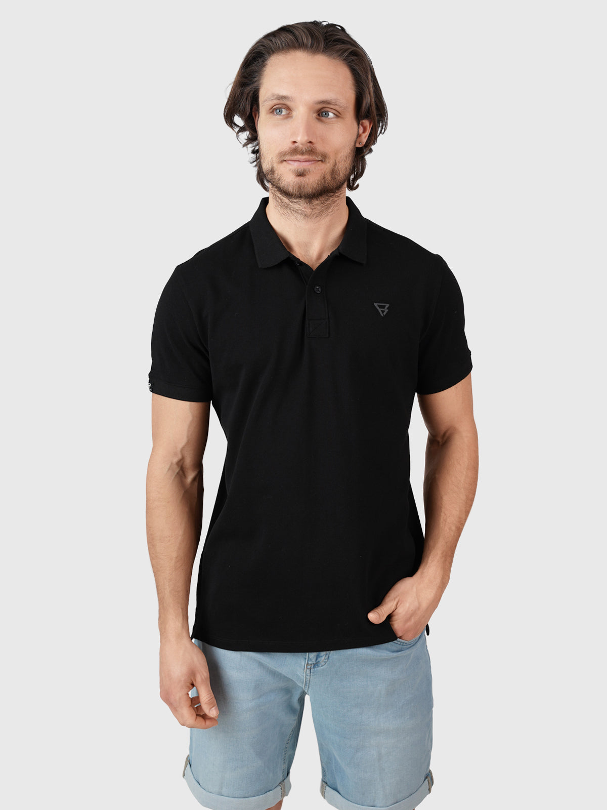 brunotti-frunot-ii-herren-polo-schwarz-baumwolle-pique image 1