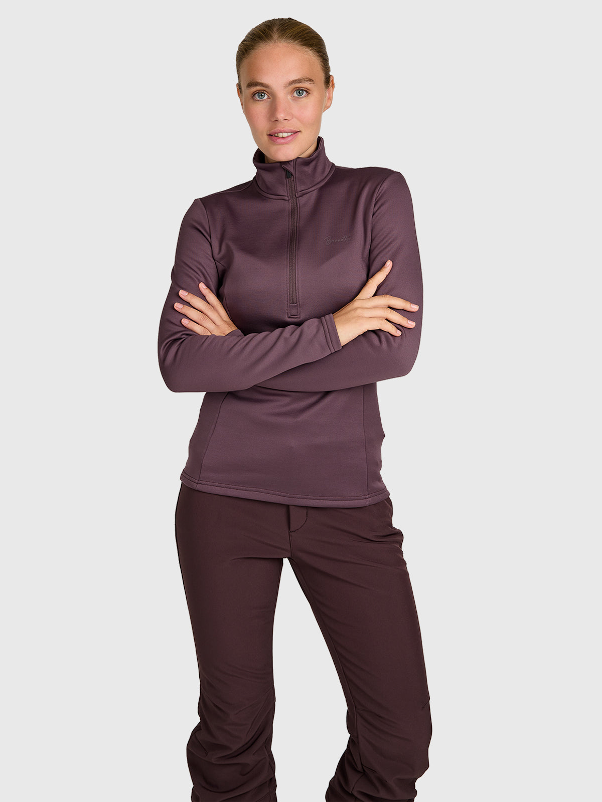 brunotti-heronne-damen-fleece-raisin-halb-rei-verschluss image 1