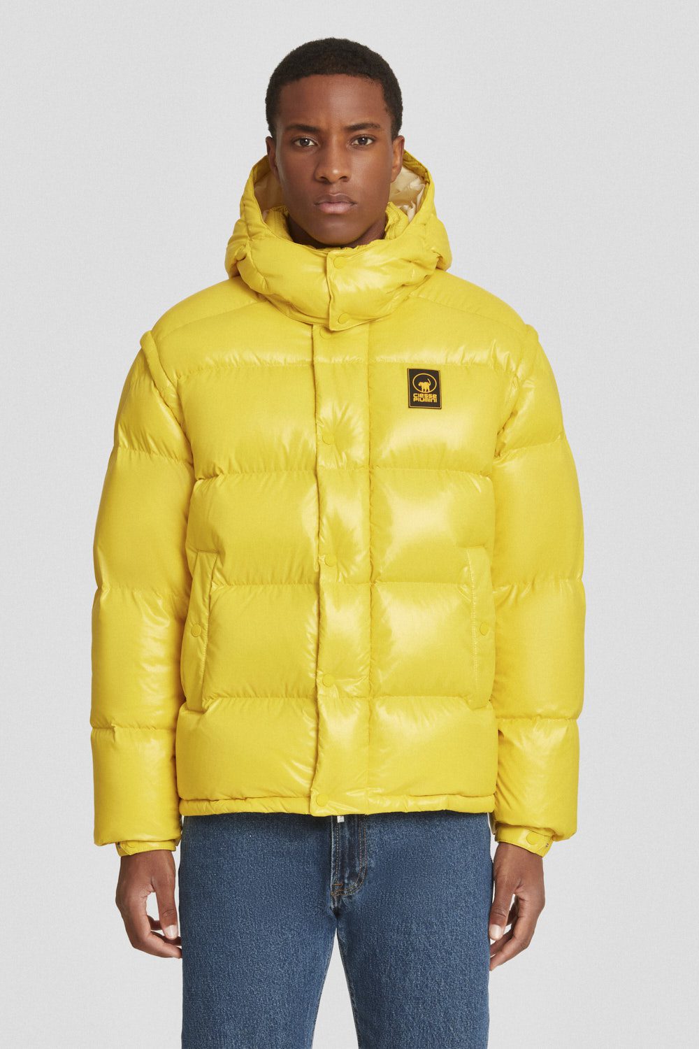 ciesse-outdoor-daunenjacke-gelb-kapuze-rmel-abnehmbar image 2