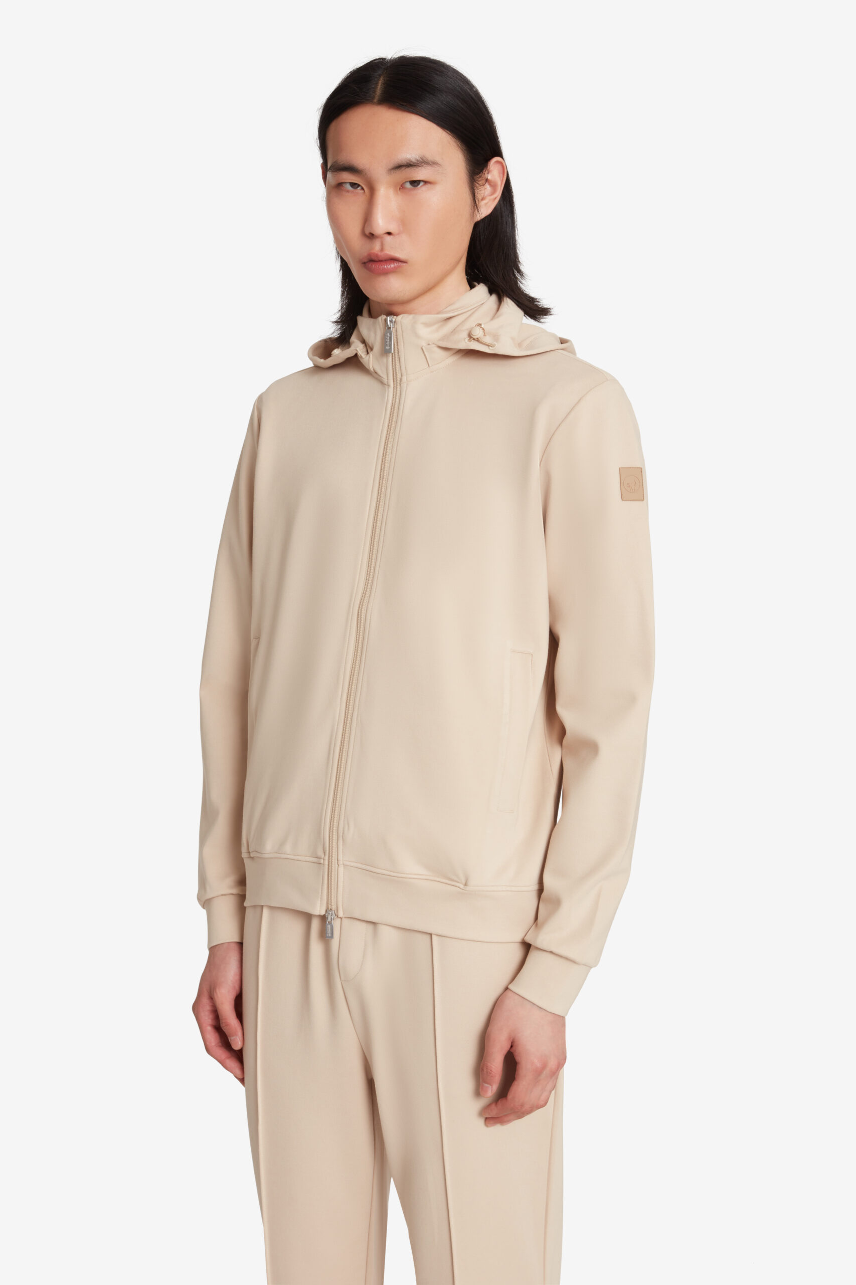 ciesse-outdoor-naku-herren-hoodie-beige-full-zip-kapuze image 2