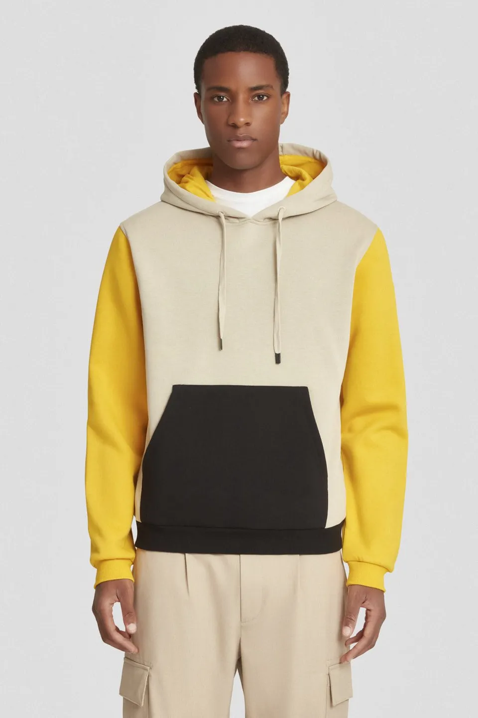 ciesse-outdoor-hoodie-beige-gelb-baumwolle-kapuze image 1
