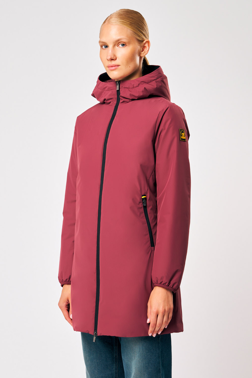 ciesse-outdoor-matilda-damenjacke-bordeaux-lange-kapuze image 3