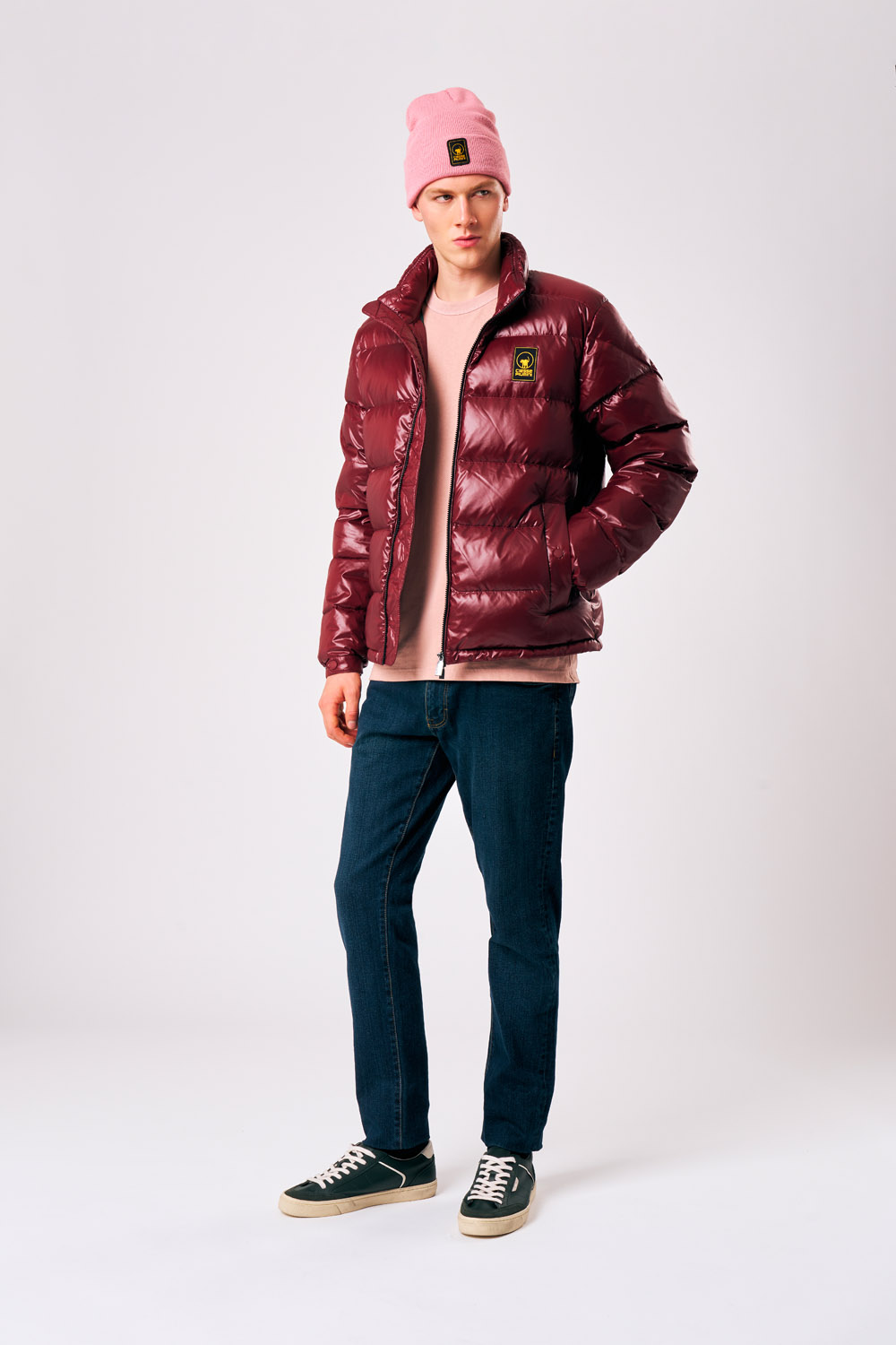 ciesse-omar-herren-daunenjacke-bordeaux-echte-daunen image 1