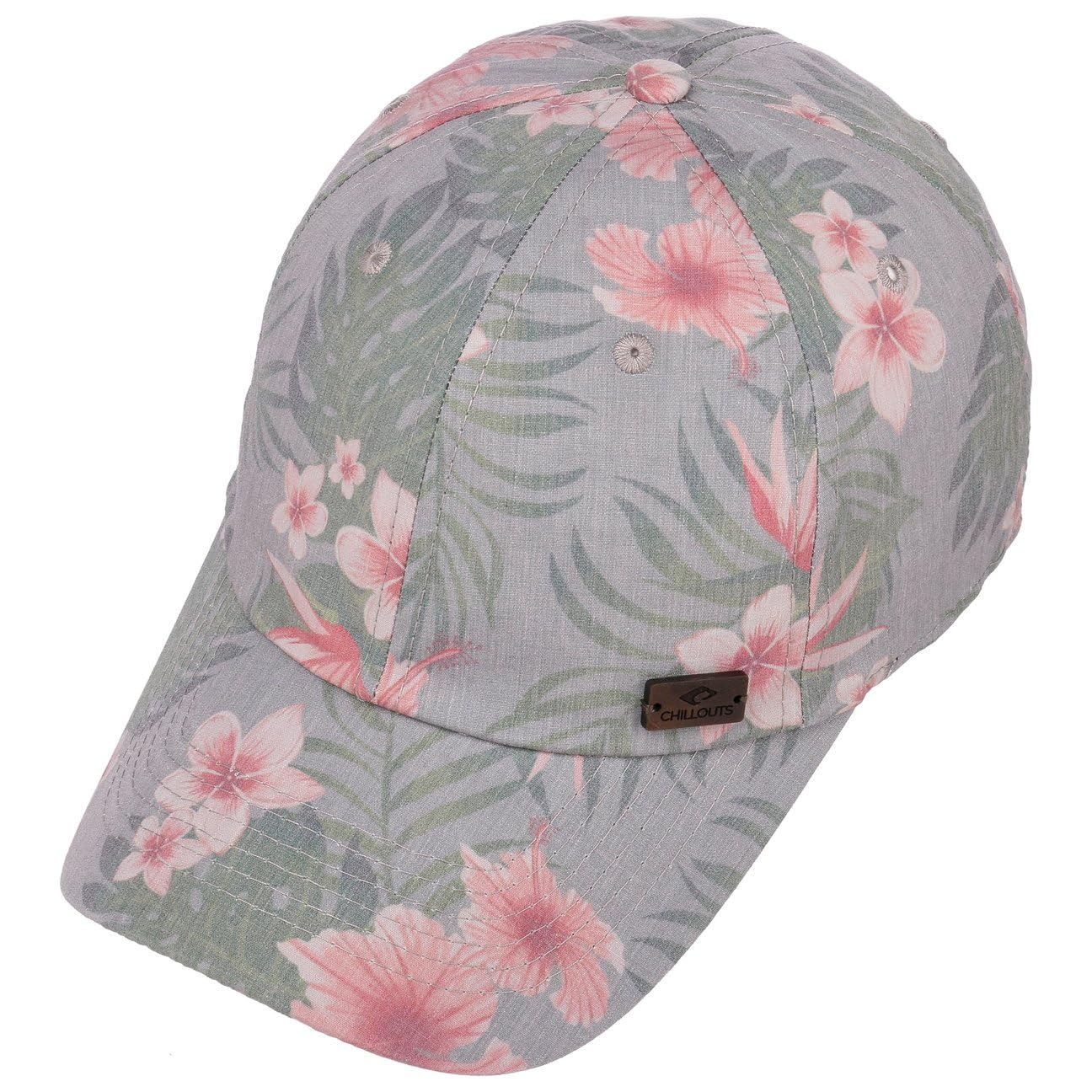 chillouts-waimea-beach-flowers-basecap-grey-salmon image 4