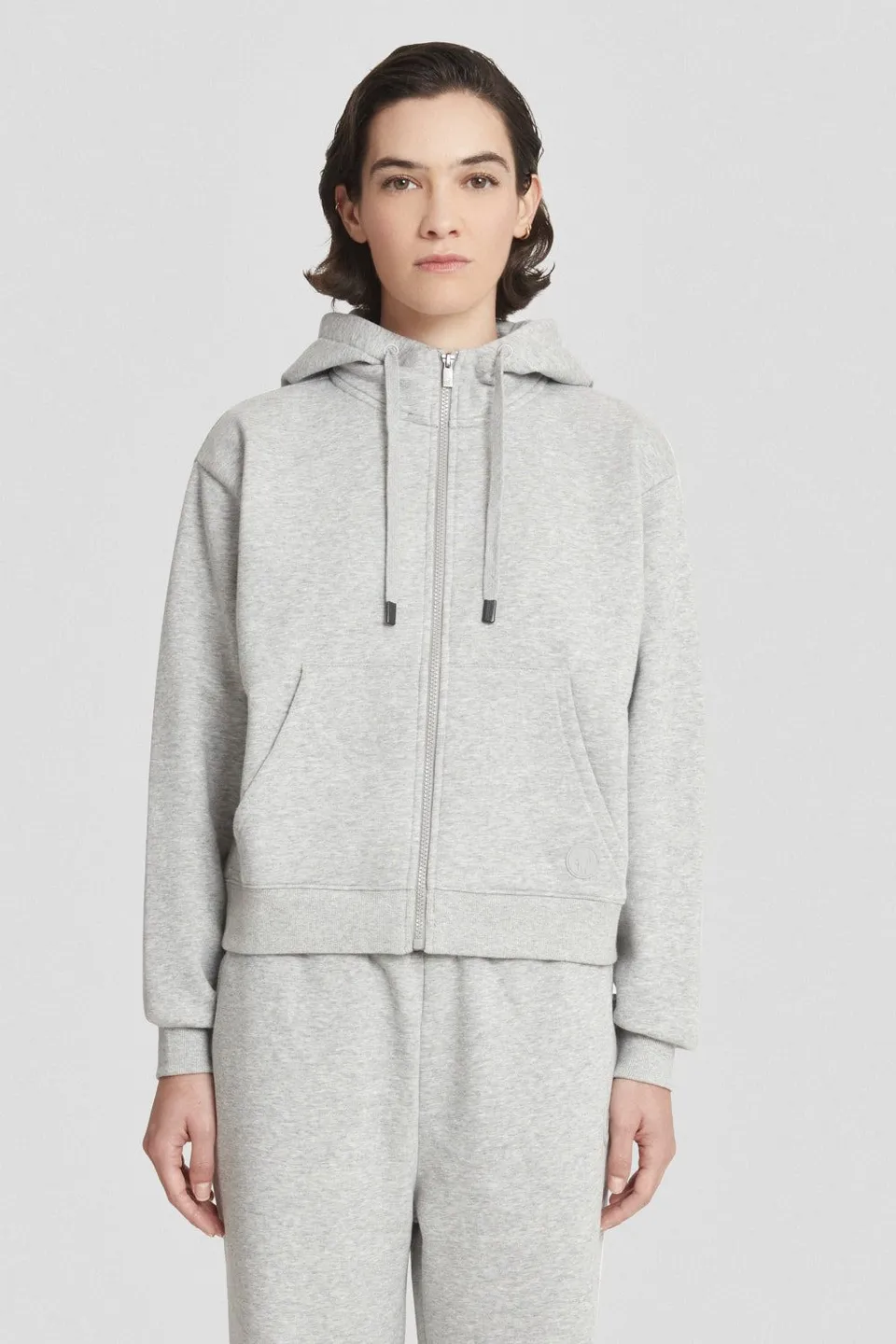 ciesse-outdoor-hoodie-grau-mit-zip-baumwolle-kapuze image 1