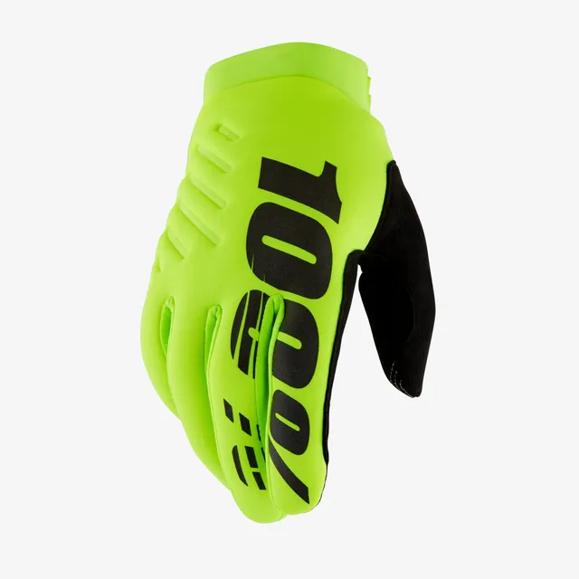 100-brisker-youth-kinder-fahrradhandschuhe-gelb-schwarz image 1