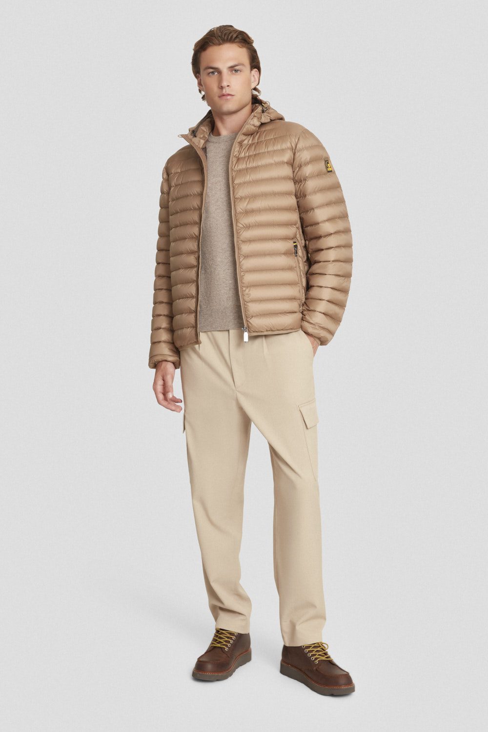 ciesse-outdoor-daunenjacke-beige-leicht-kapuze-dwr-800fp image 2