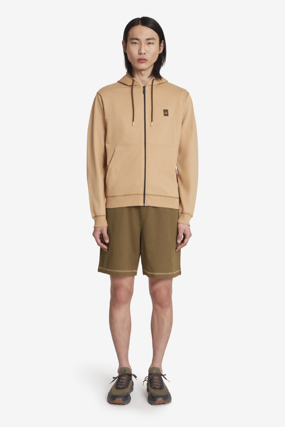 ciesse-kurt-herren-hoodie-beige-kapuzenpullover-baumwolle image 1