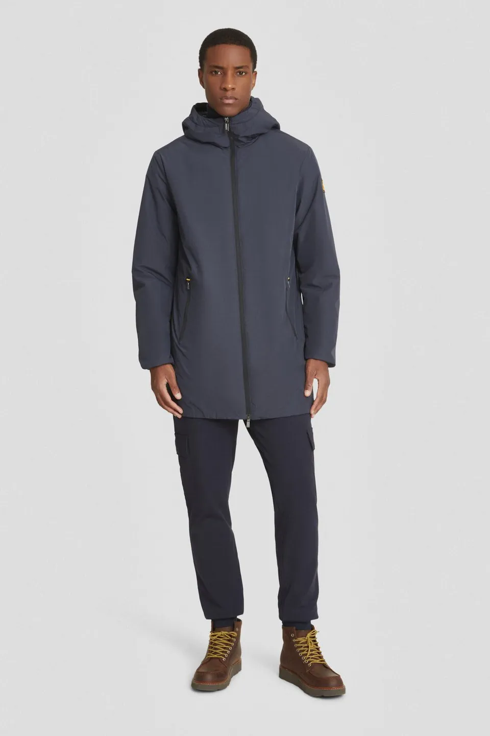 ciesse-winterjacke-blau-lang-mit-kapuze-steppjacke image 1
