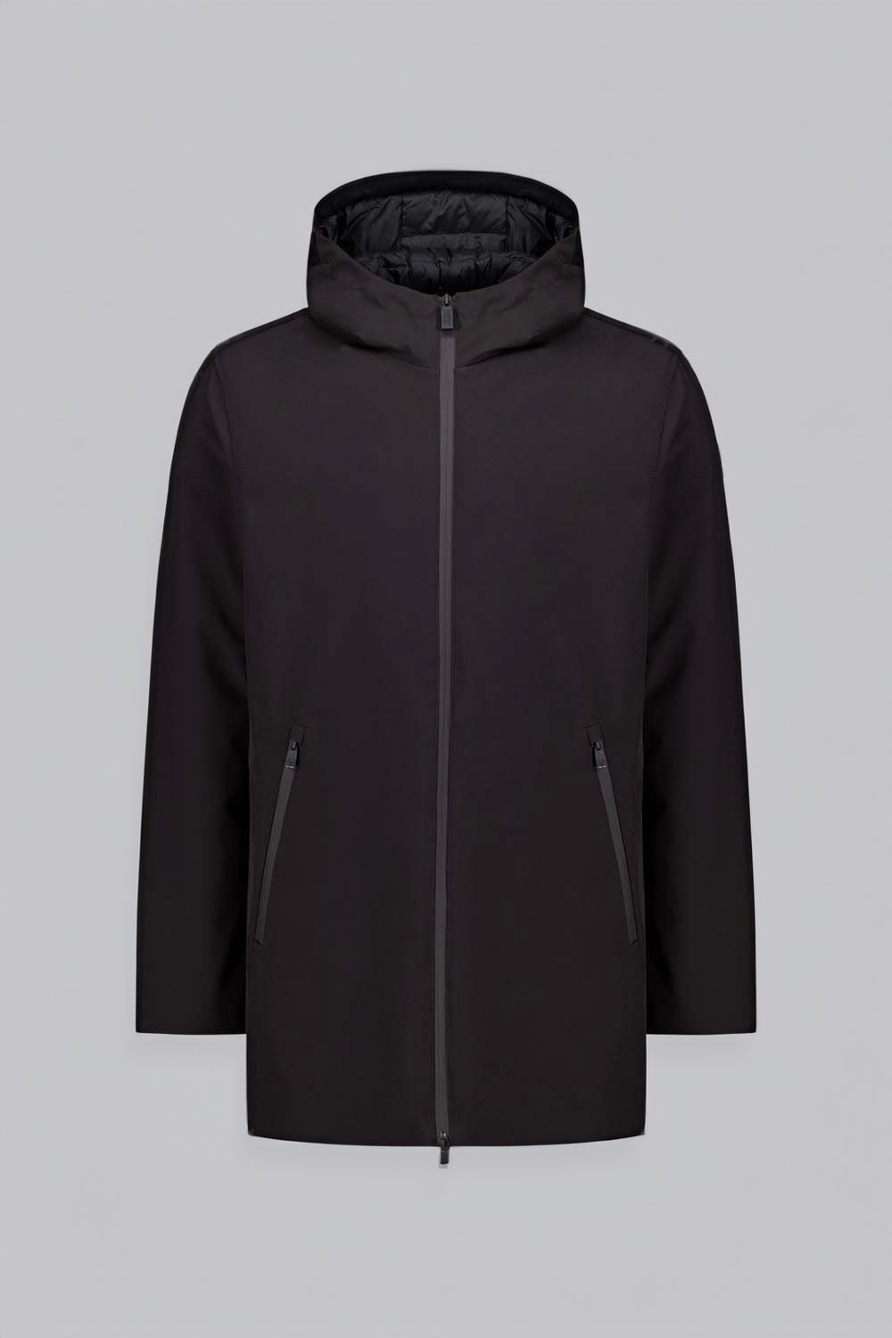 ciesse-herdo-softshelljacke-damen-schwarz-lang-mit-kapuze image 2