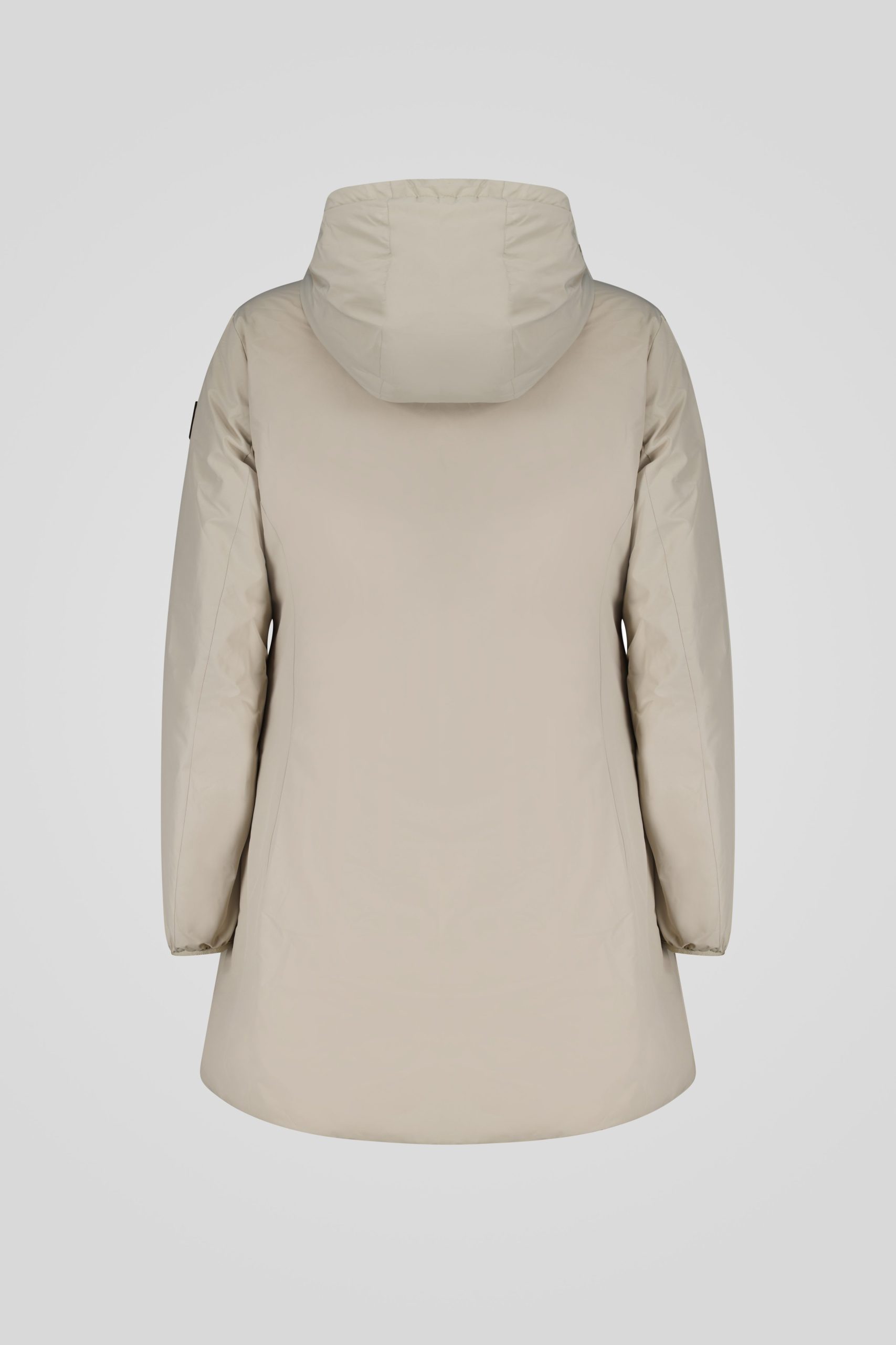 ciesse-outdoor-winterjacke-beige-lang-mit-kapuze-wattiert image 6