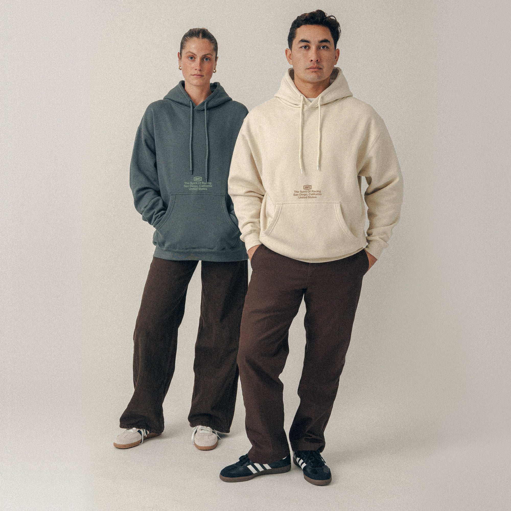 100percent-vortex-hoodie-fleece-bone-gr-e-l-unisex image 2