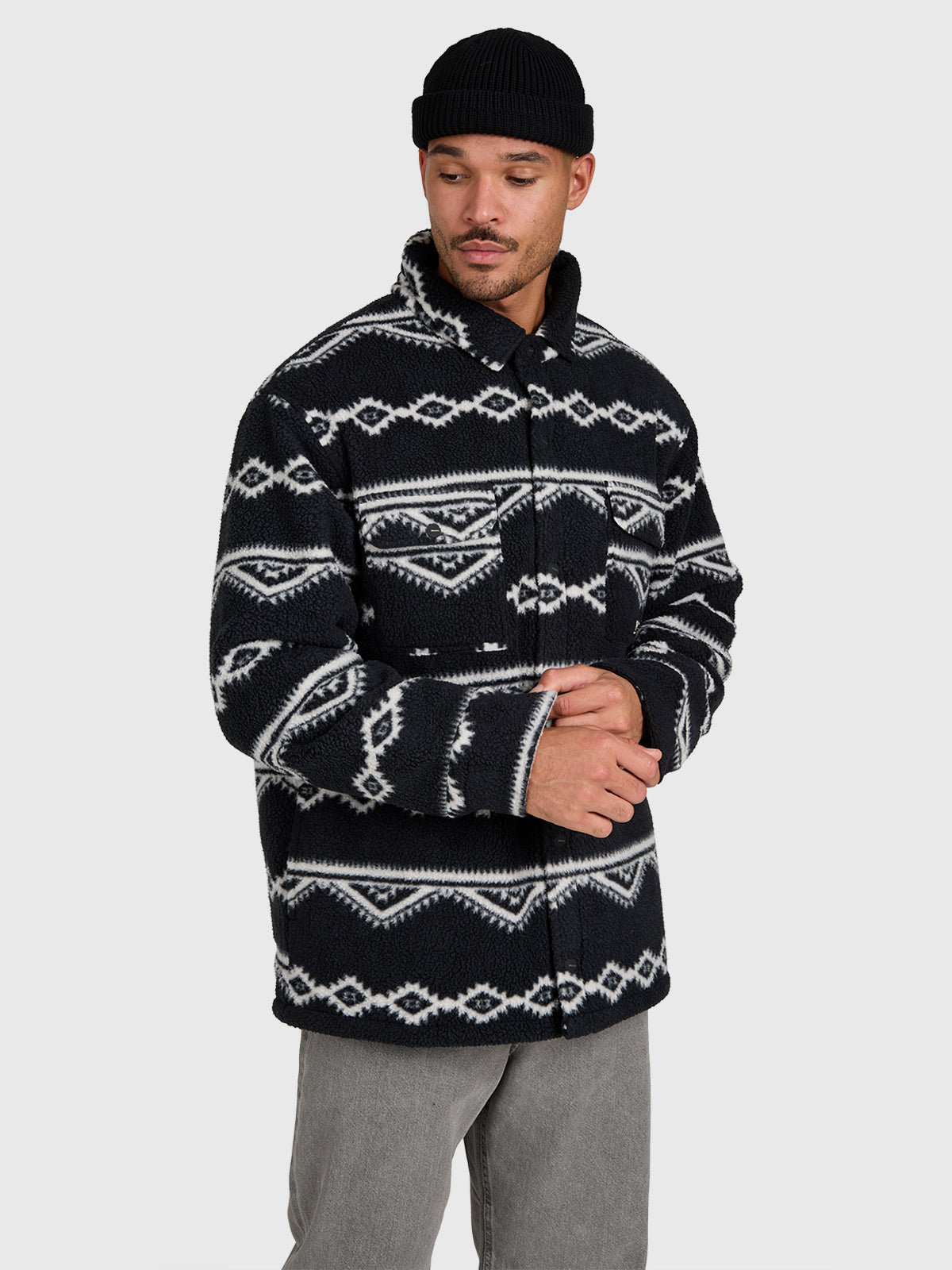 brunotti-kevionnet-herren-fleecejacke-schwarz-polyester image 3