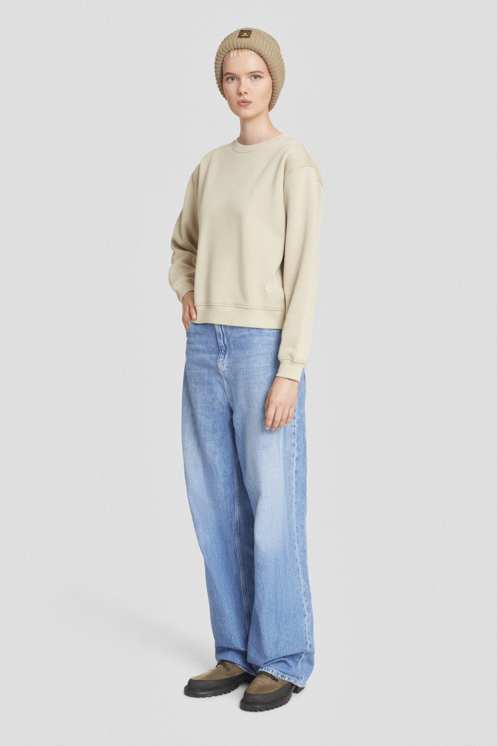 ciesse-outdoor-sweatshirt-beige-rundhals-baumwollmix image 2