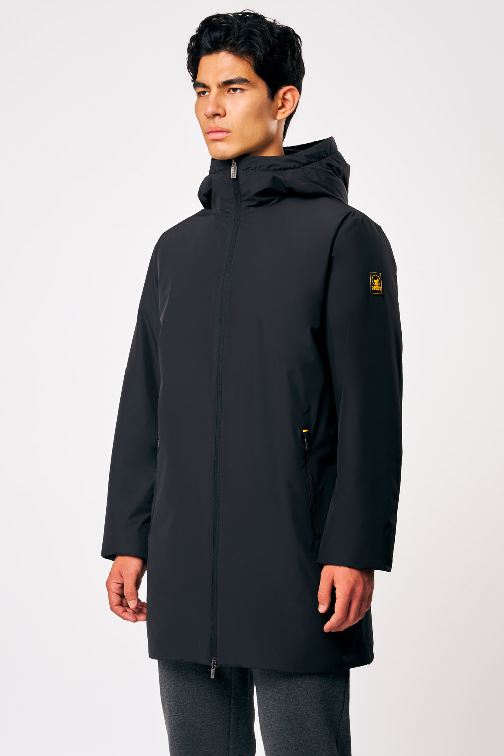 ciesse-outdoor-gunbu-winterjacke-schwarz-lang-herren-kapuze image 1