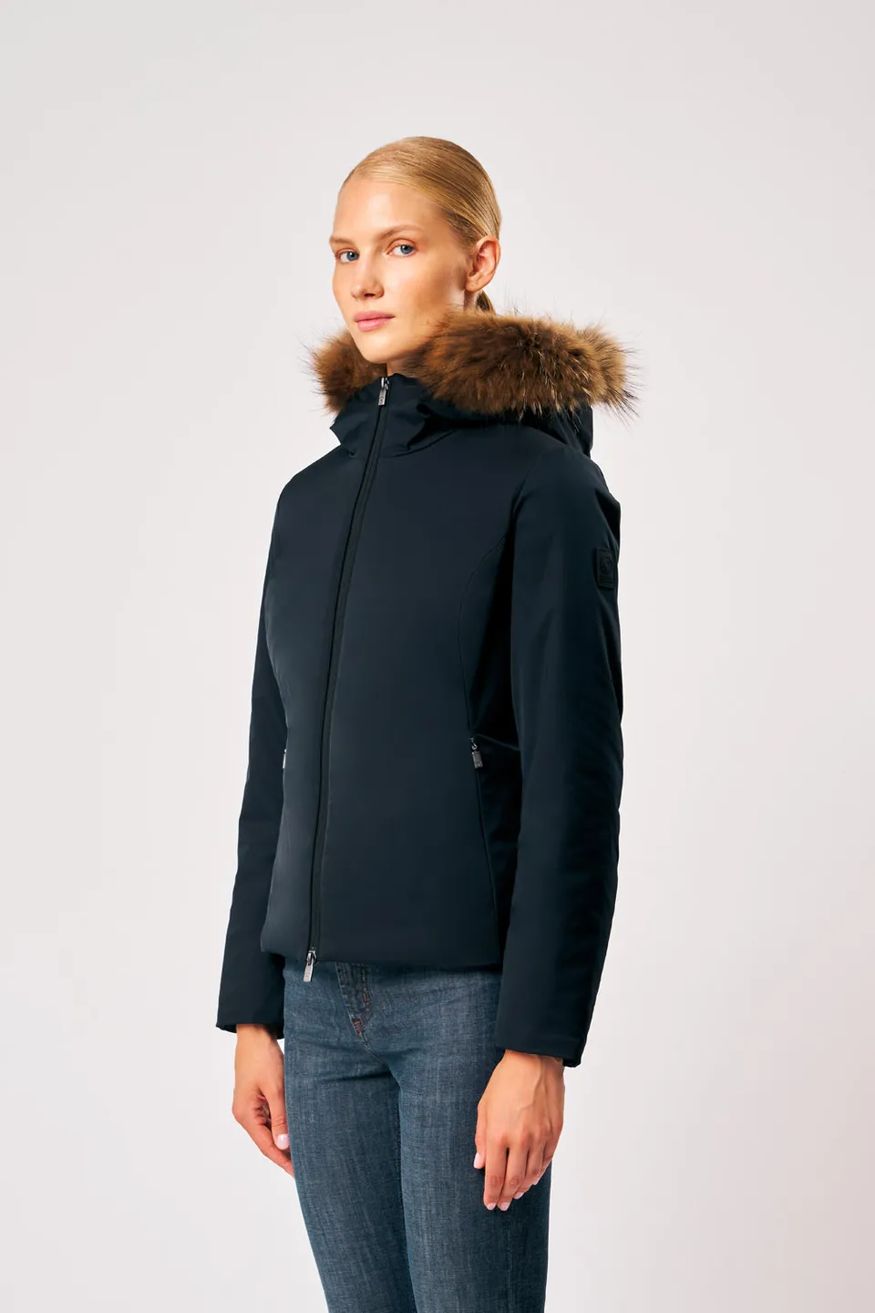 ciesse-outdoor-biliana-winterjacke-schwarz-fellkapuze-damen image 1