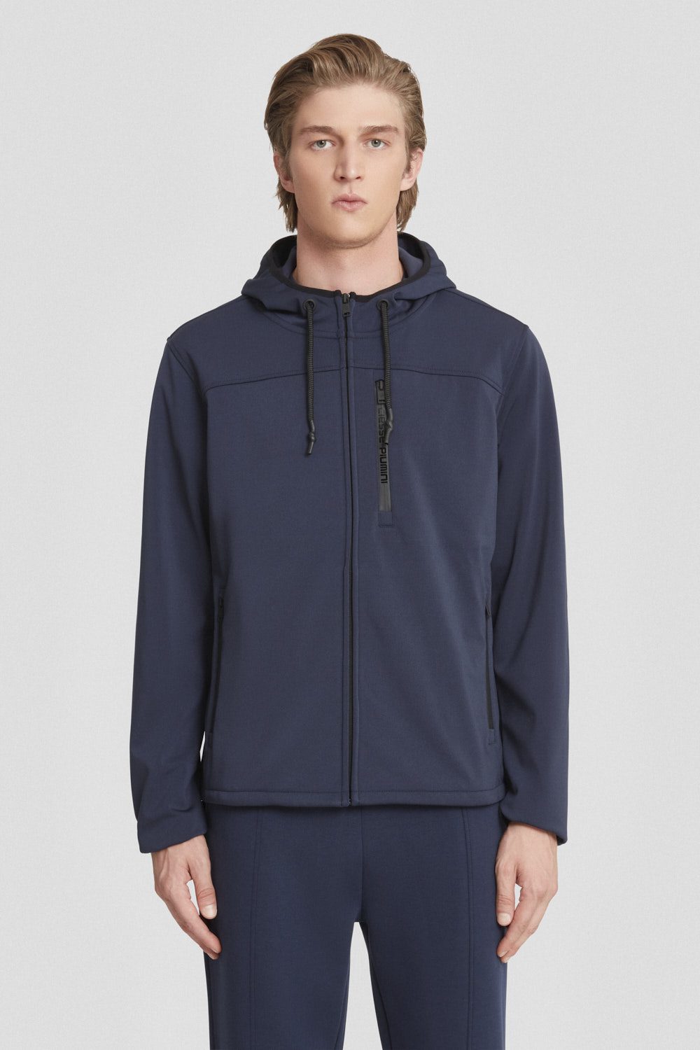ciesse-herren-sweatjacke-blau-hoodie-kapuze-polyester image 1