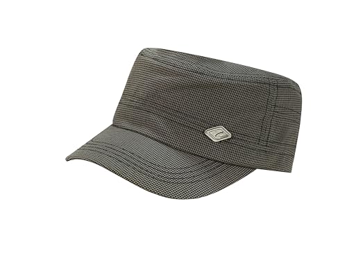 chillouts-heraklion-army-cap-grey-black-check-baumwolle image 8