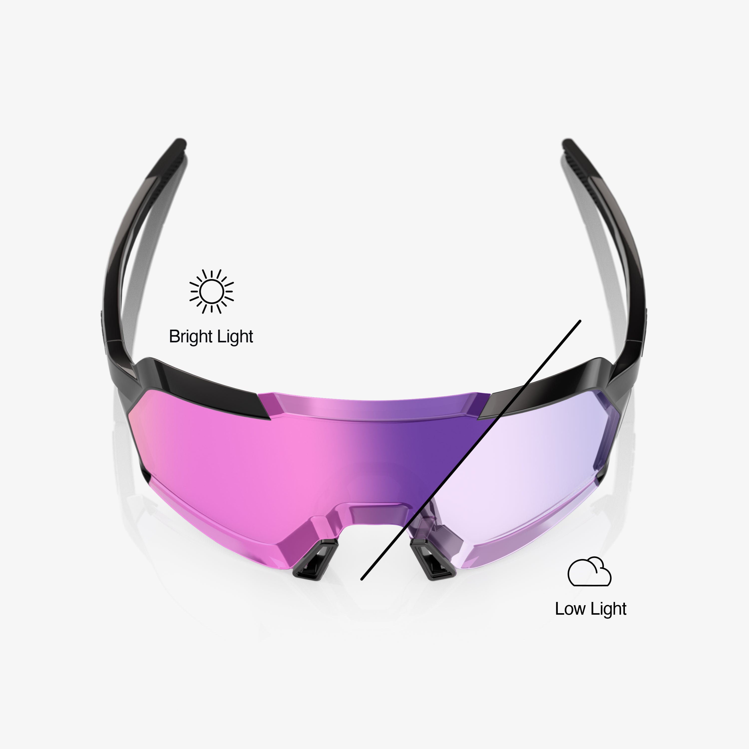 100percent-korbin-sportbrille-gloss-black-photochrom-purple image 4