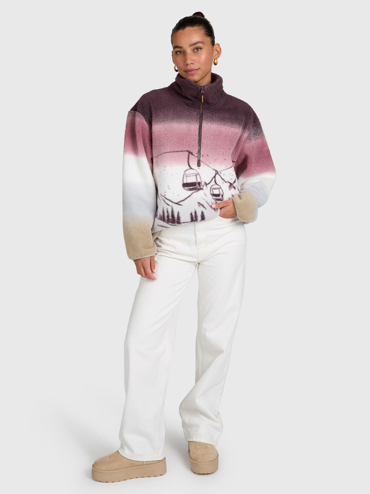 brunotti-gonna-fleece-damen-raisin-locker-polyester image 5